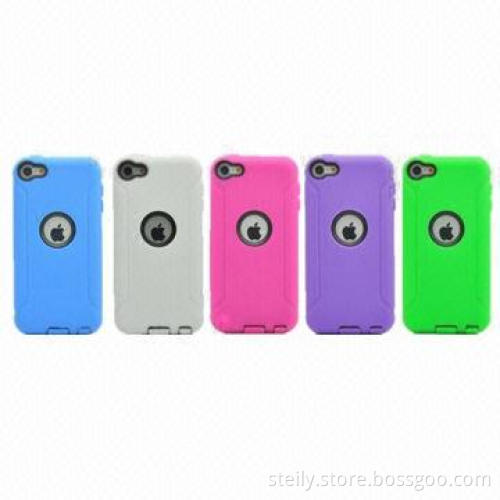 New Robot Plastic + Silicone Cases for iPod Touch 5 with Mirror Plane